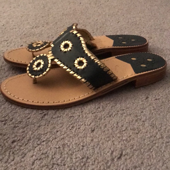 Jack Rogers Nancy & Gold Sandals! - Picture 2 of 6